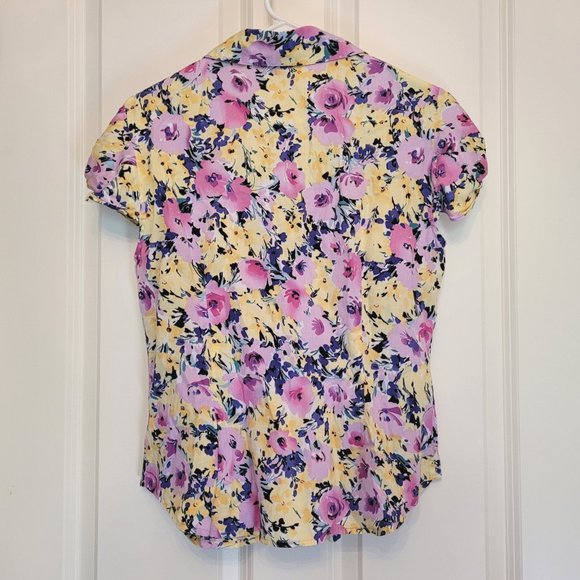 Sunny Leigh Floral Short Sleeve Button Down Shirt - Picture 3 of 5